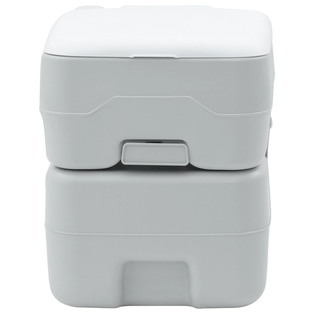 Toilette Portatile Grigia e Bianca in Plastica da 20 L di