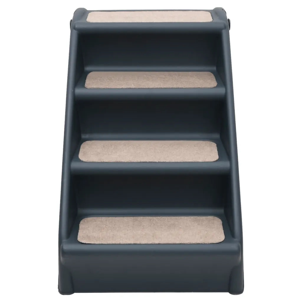 Scala per Cani Pieghevole con 4 Gradini Grigio Scuro CFW2553754
