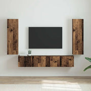 Mobile TV da parete 2 pz-Set di 2 Mobile TV a Muro-Credenza TV Legno vecchio 30 x 31 x 100 cm