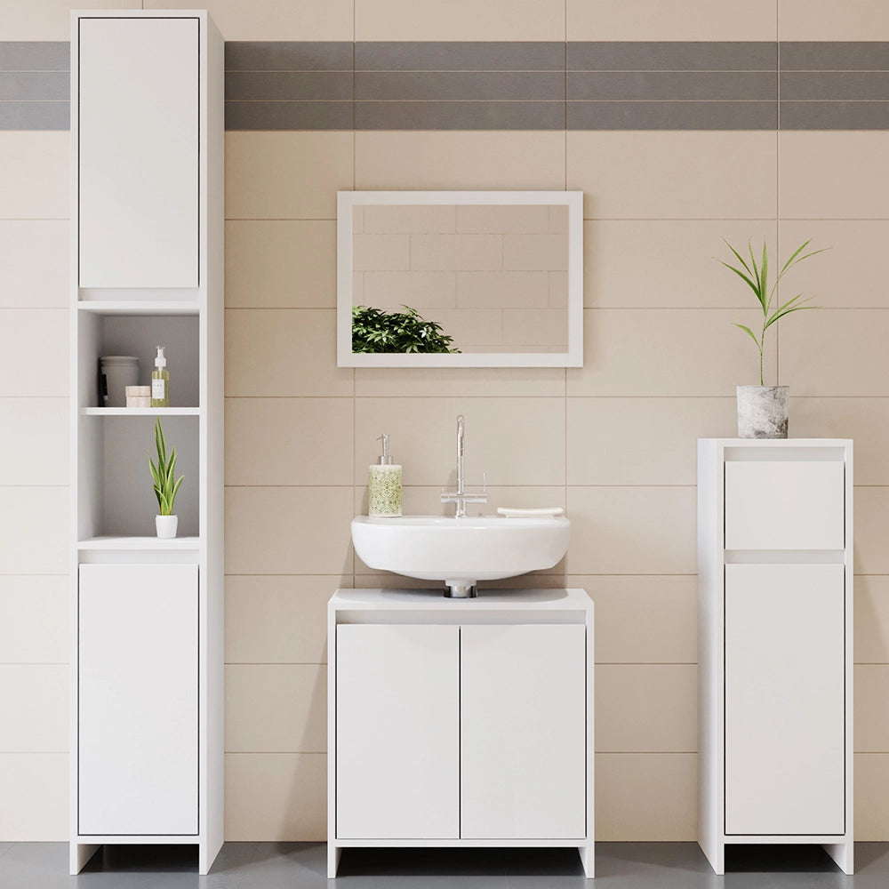 Vicco Set mobili bagno Bianco 4 parti