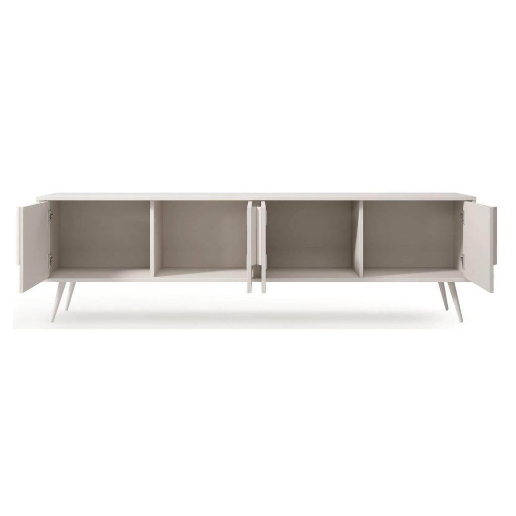 Kalorile, Mobile Porta tv un Ripiano, 187x40x83h cm Beige Cashmere