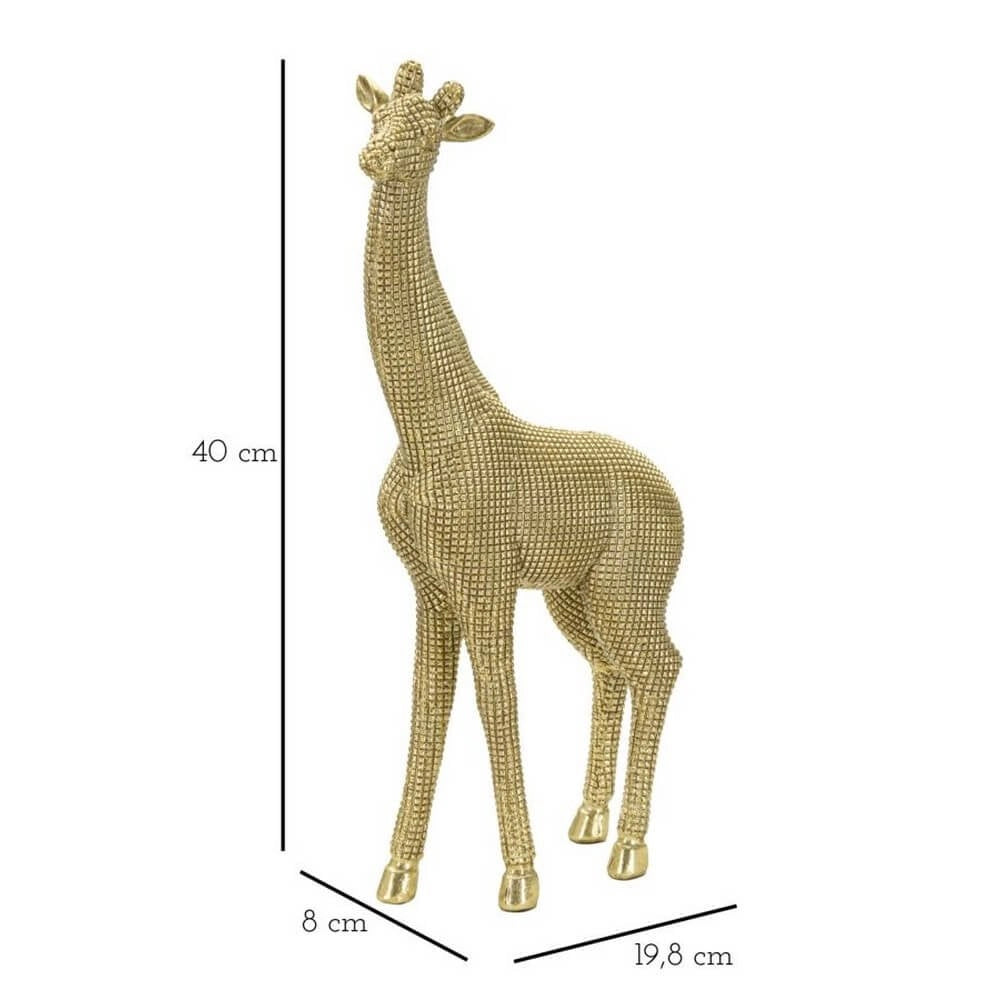 Soprammobile giraffa in metallo dorato - GIRAFFA