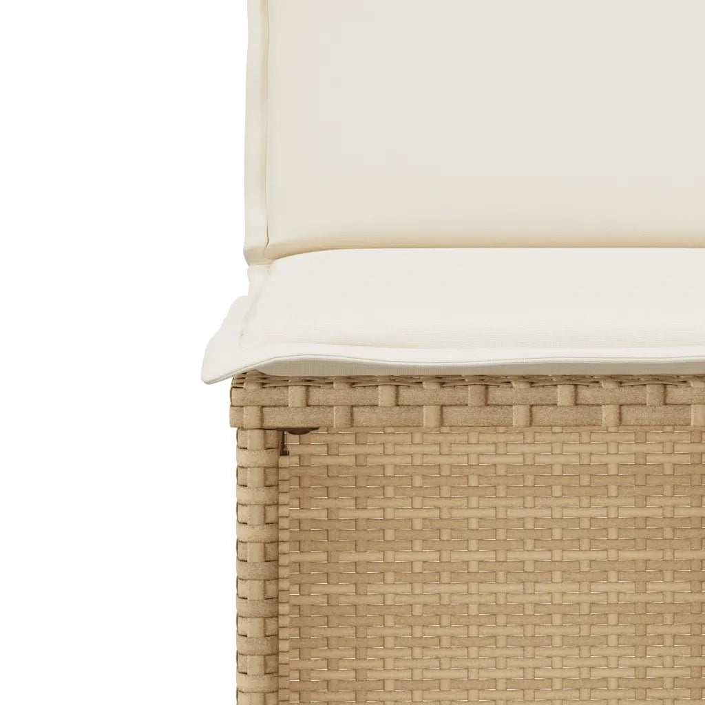 Set da Bistr¨° 3 pz | Set Salotto da Giardino con Cuscini Beige in Polyrattan