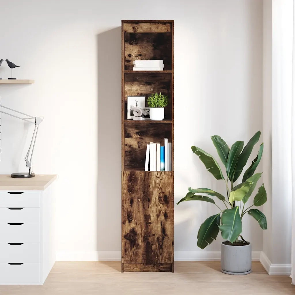 Credenza Rovere Fumo 37,5x35x180 cm in Legno Multistrato