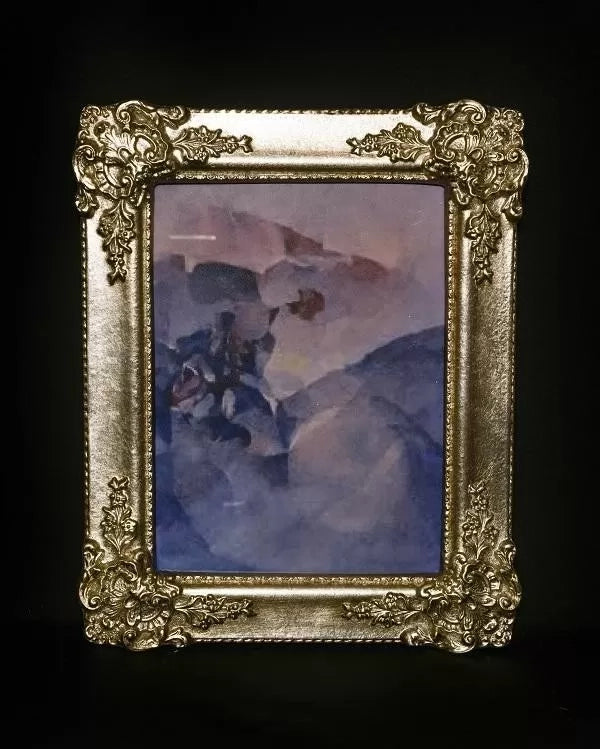 Mobili2g - portafoto in foglia argento rettangolare - misure: l.27 x h.33 x p.2