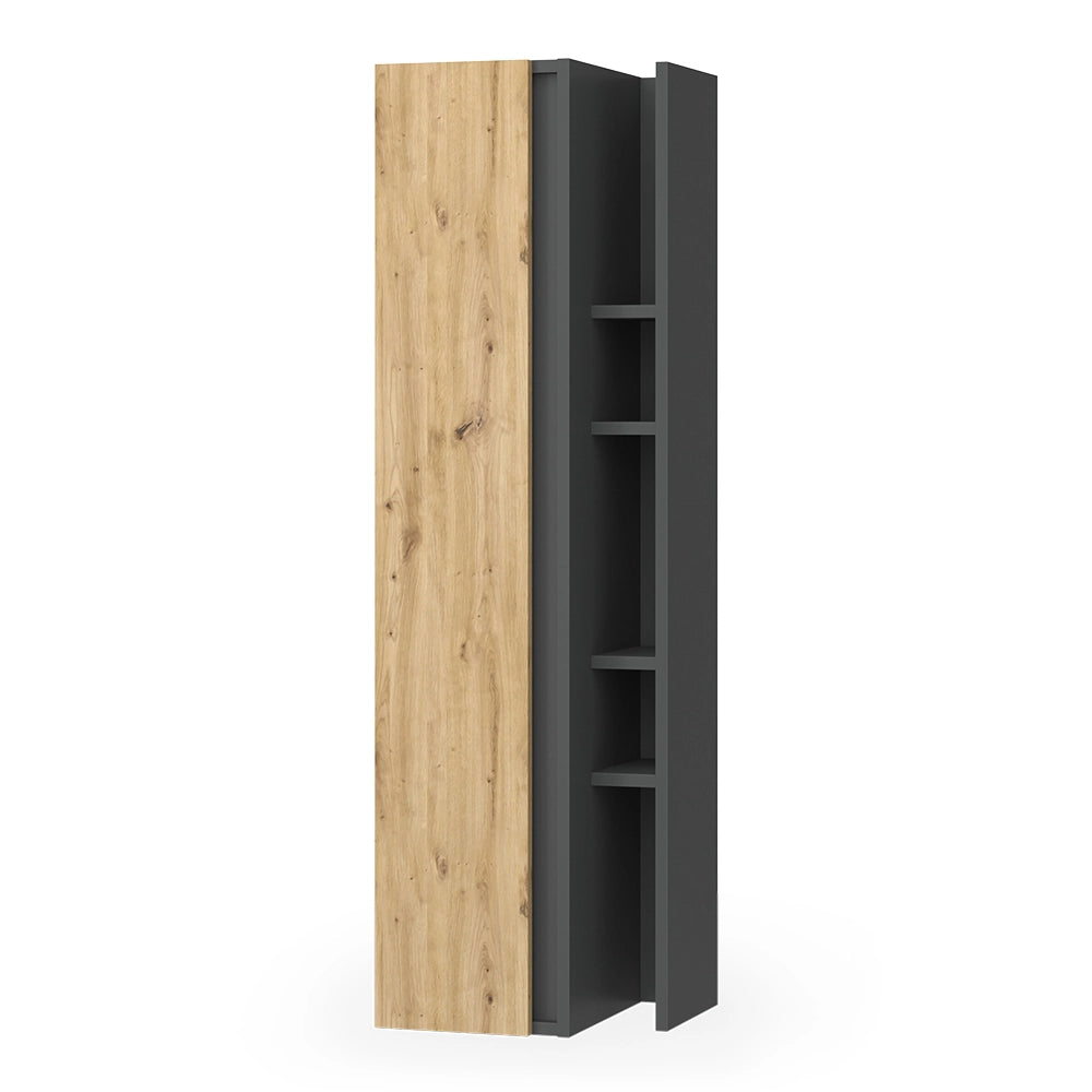 Vicco mobile bagno Antracite/Artisan 35 x 120 cm con 4 scomparti portaoggetti