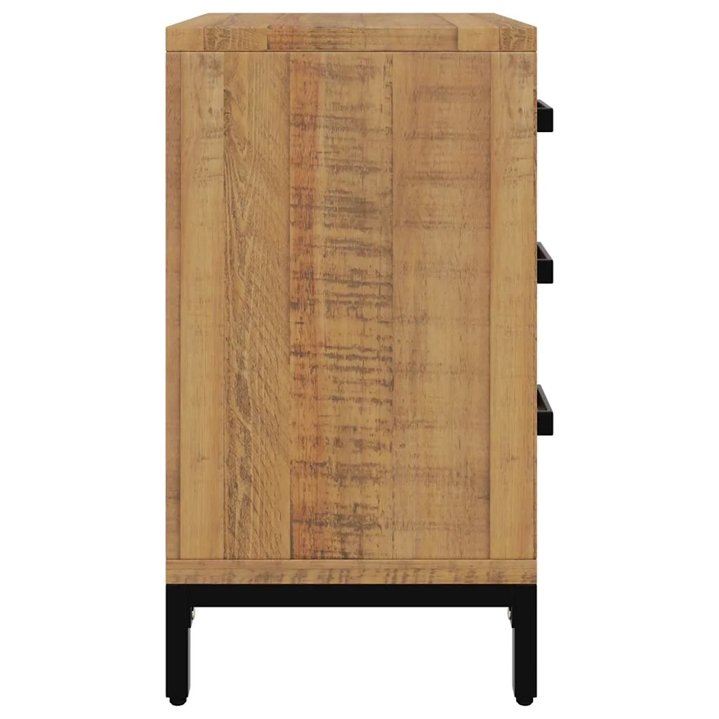 Comodini 2 pz-Set di 2 Tavolino da notte 40x30x55 cm in Legno Massello di Pino