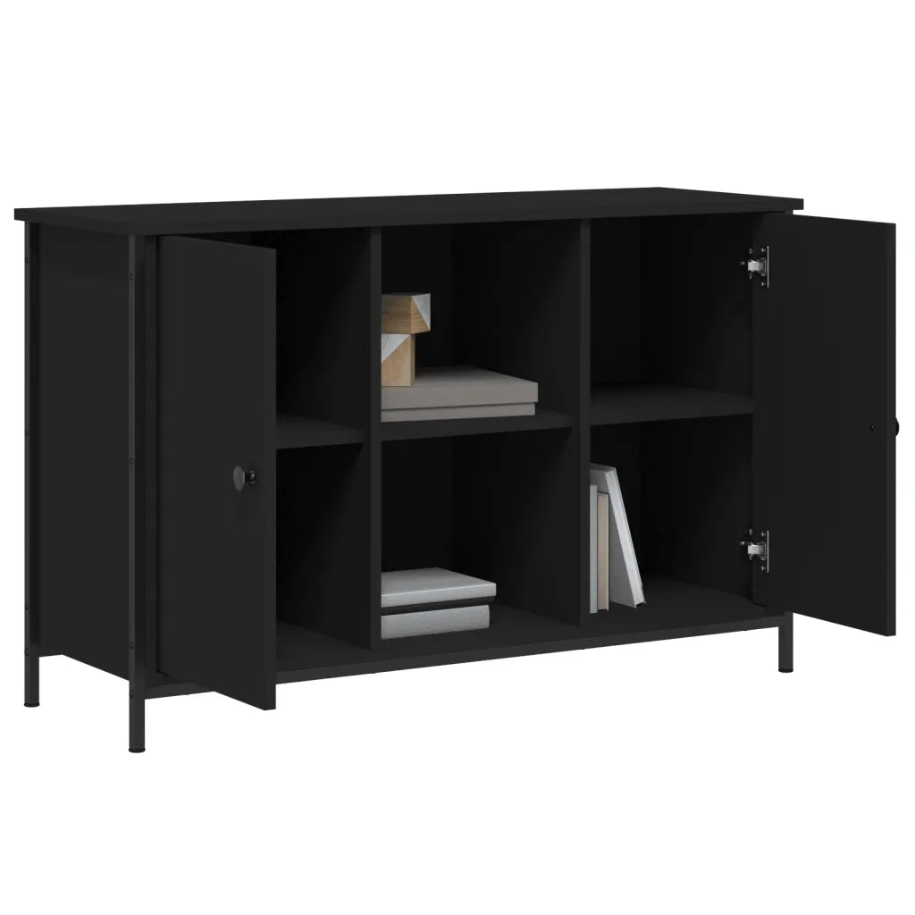 Mobile Porta TV Nero 100x35x65 cm in Legno Multistrato