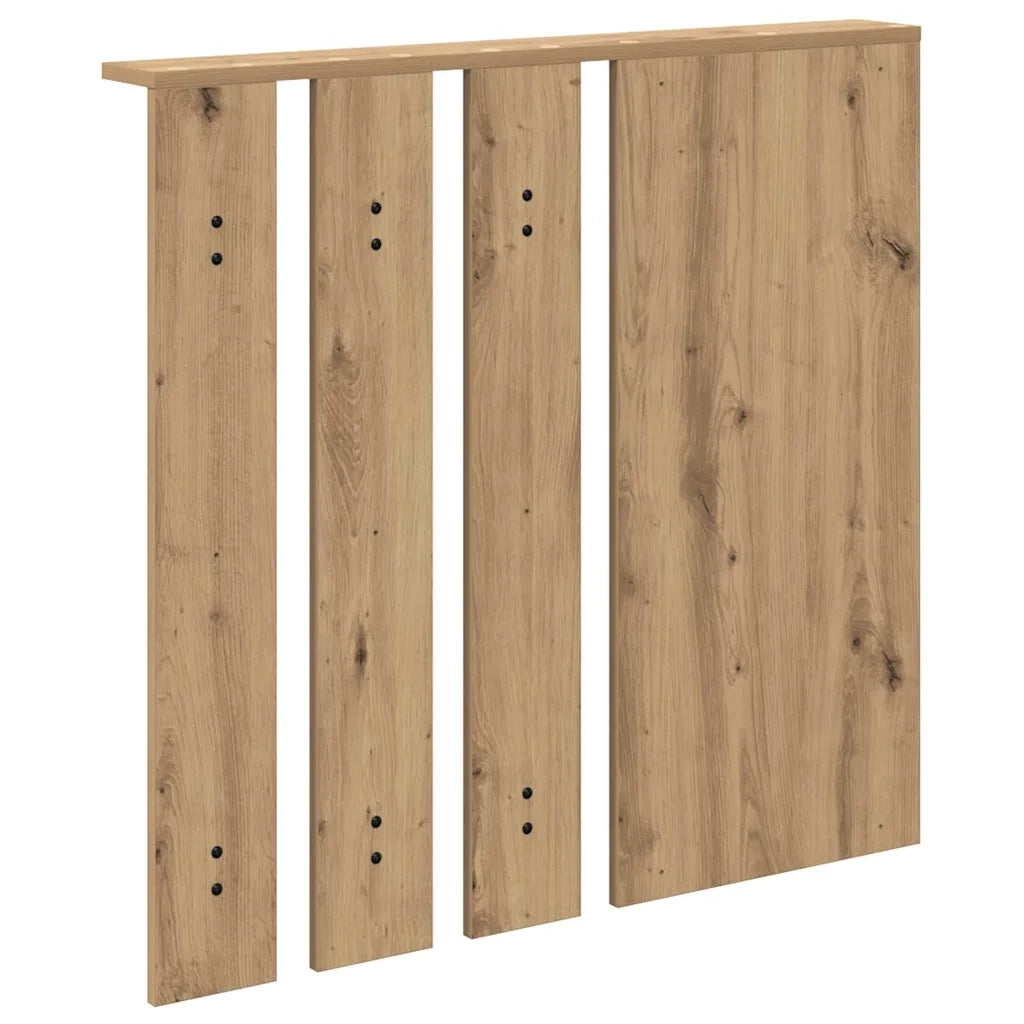 vidaXL Appendiabiti a muro rovere artigianale 84 x 10 x 80 cm