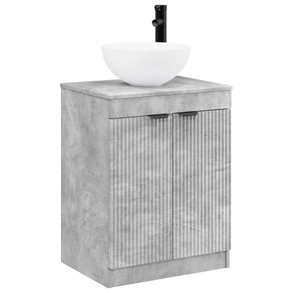 Set di mobili per il bagno Grigio Cemento Legno ingegnerizzato 3404207