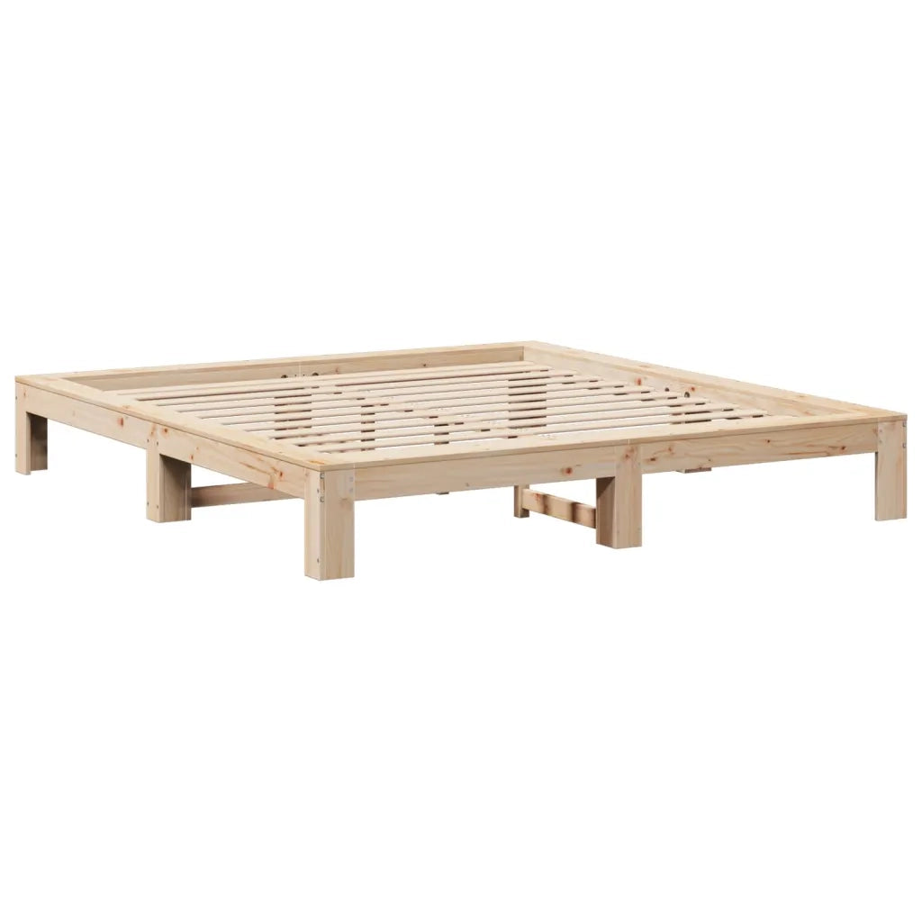 Letto senza Materasso 200x200 cm in Legno Massello di Pino 3308726