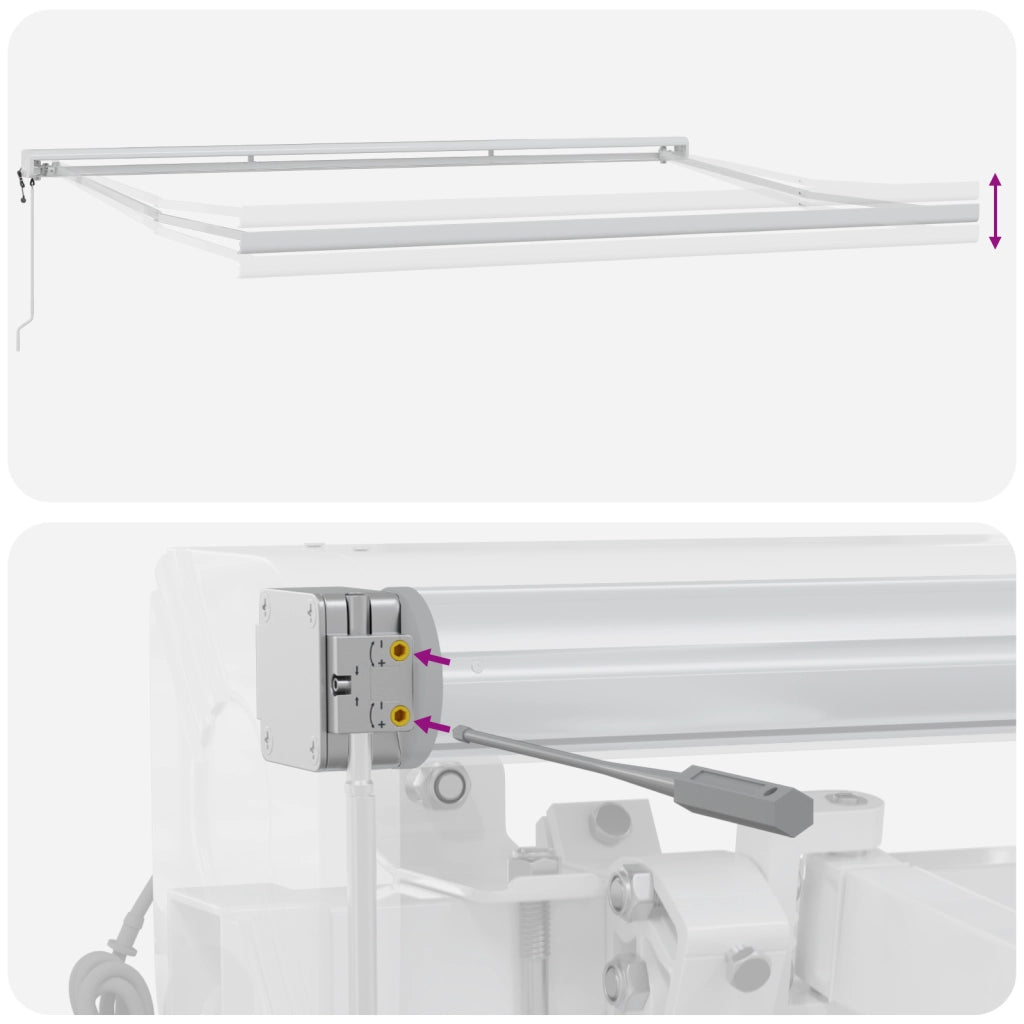 Tenda retrattile automatica gialla e arancione 500x300 cm