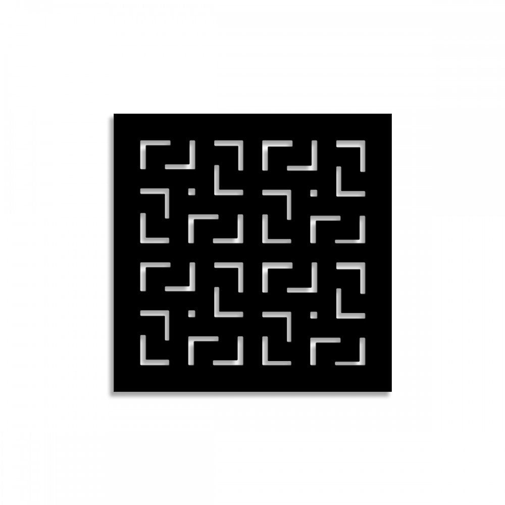 LABYRINTH -M- - Pannello in PVC traforato - Parasole Colore: nero, Misura: 73x73 cm