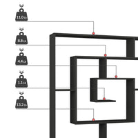 Libreria Moderna 129x125x22 cm in MDF Labirent Light Mocha