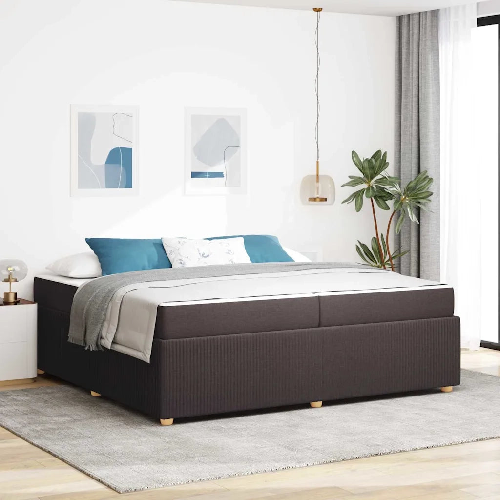 vidaXL Struttura letto con materasso Marrone scuro 200 x 200 cm