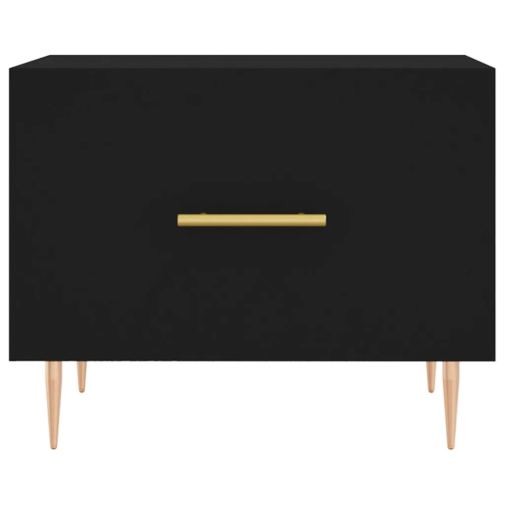 Tavolino da Salotto-Tavolino da soggiorno Nero 50x50x40 cm in Legno Multistrato