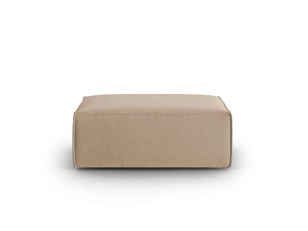 Cosmopolitan Design - Pouf "Mackay" in velluto sabbia 