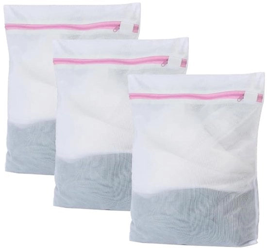 Set a 3 pezzi di calze con cerniera - Mini calze 25 x 30 cm - Sottovestiti/calze/baby - Tessuto a rete fine - Reticolo per calze