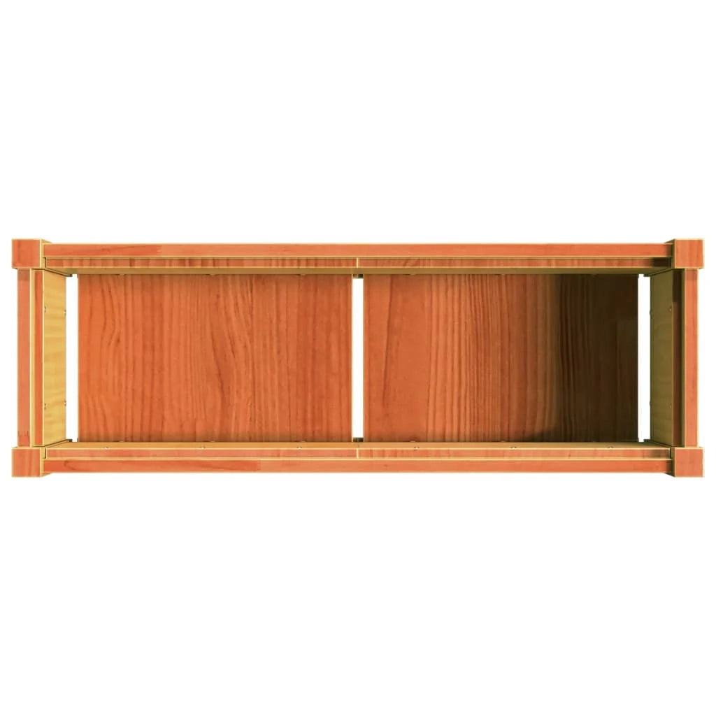 Fioriera aiuola rialzata fioriera aiuola giardino terrazza set da 2 cerata legno massello di pino marrone 02_0039066