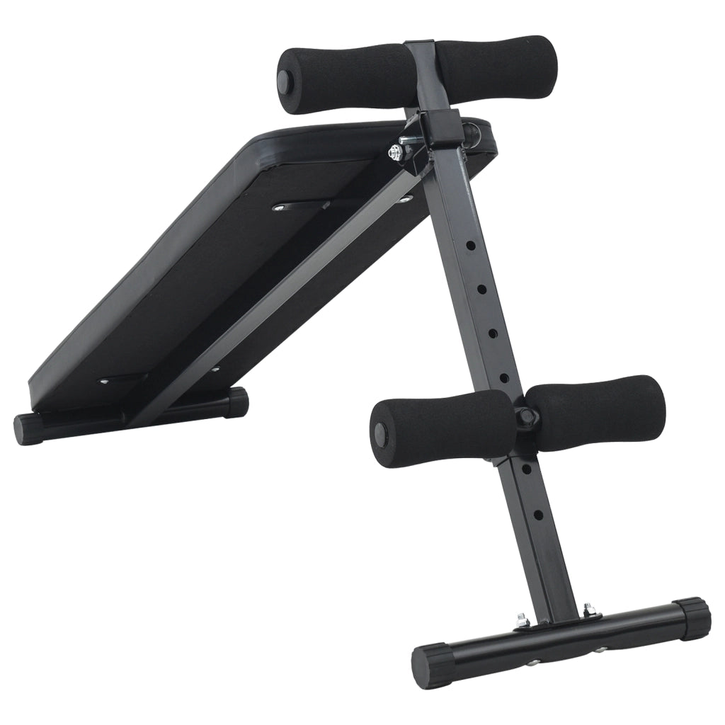 Panca per Sit Up 150 kg Pieghevole e Altezza Regolabile 48-68 cm Acciaio