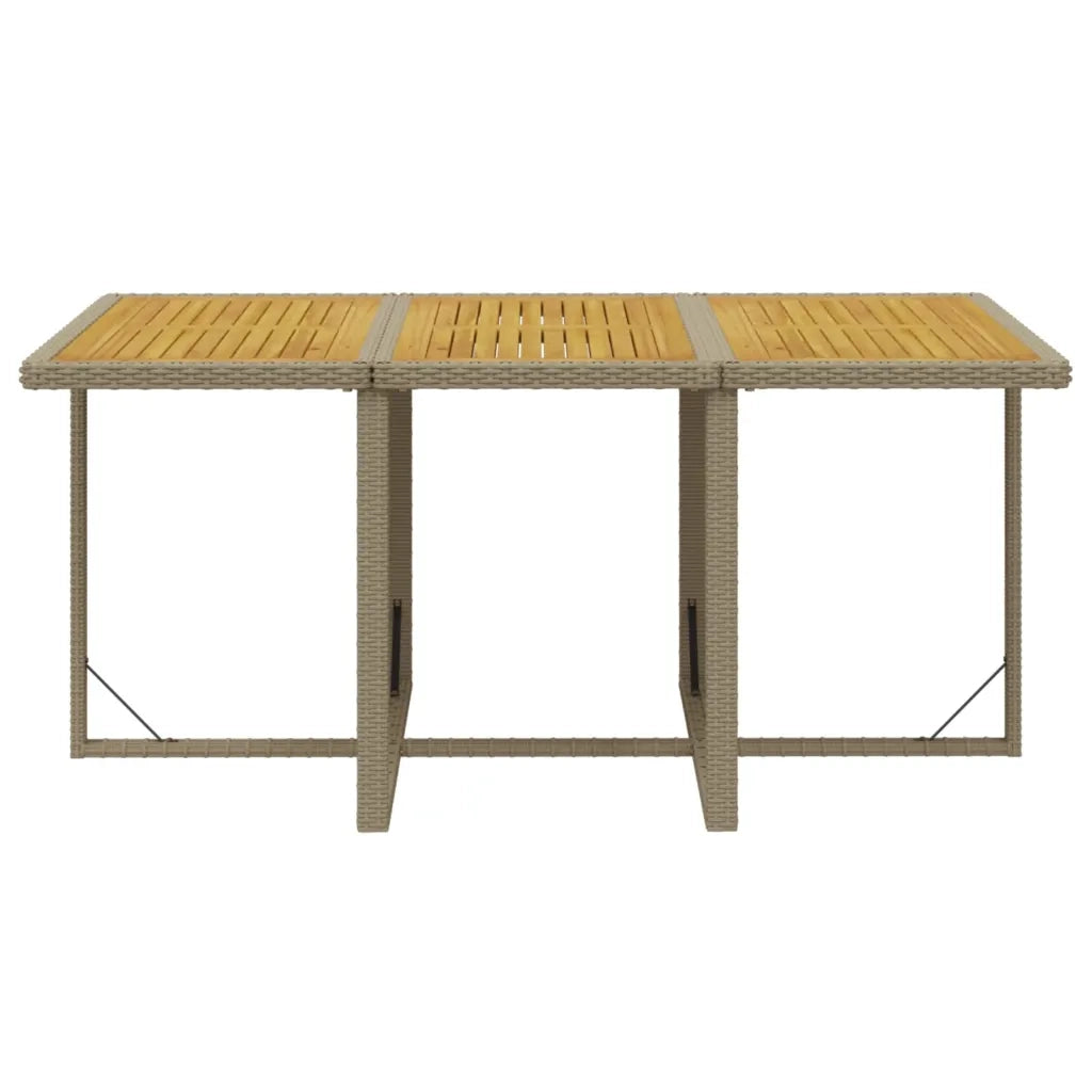 Set da Pranzo da Giardino 11 pz con Cuscini in Polyrattan Beige 3095555