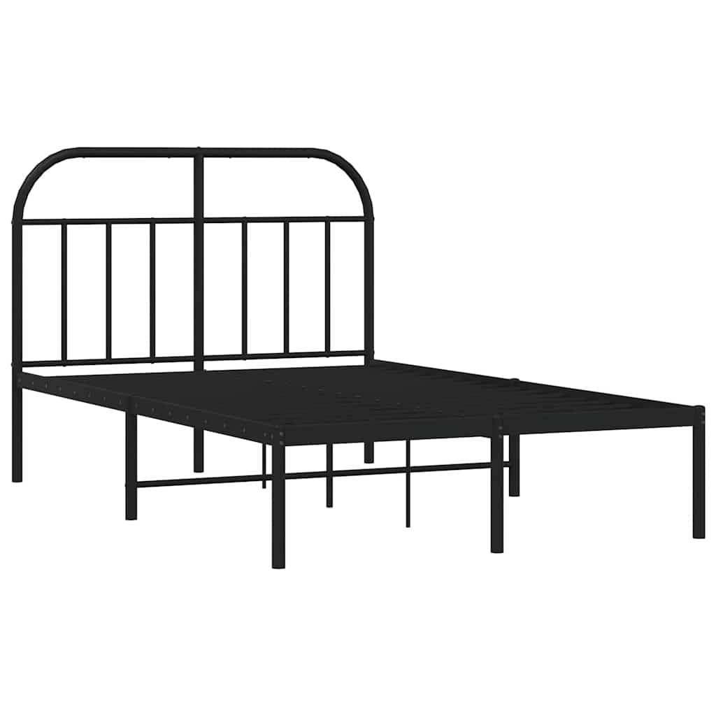 Giroletto con Testiera in Metallo Nero 120x200 cmcod mxl 127175