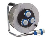 AVVOLGICAVO ELETTRICO INDUSTRIALE 3 PRESE MT30 LINEA GOLIA METAL- - mt.30 14350 - 1 pezzi FANTON