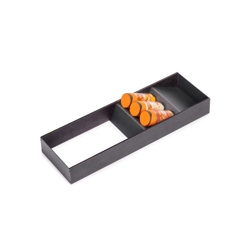 Portacoltelli per cassetto Orderbox, 150x470 mm, Acciaio e Legno, Grigio antracite