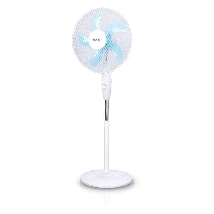 Ventilatore a piantana 40cm regolabile fino 125cm, 40W, 3 velocità, oscillazione automatica, silenzioso - SOGO
