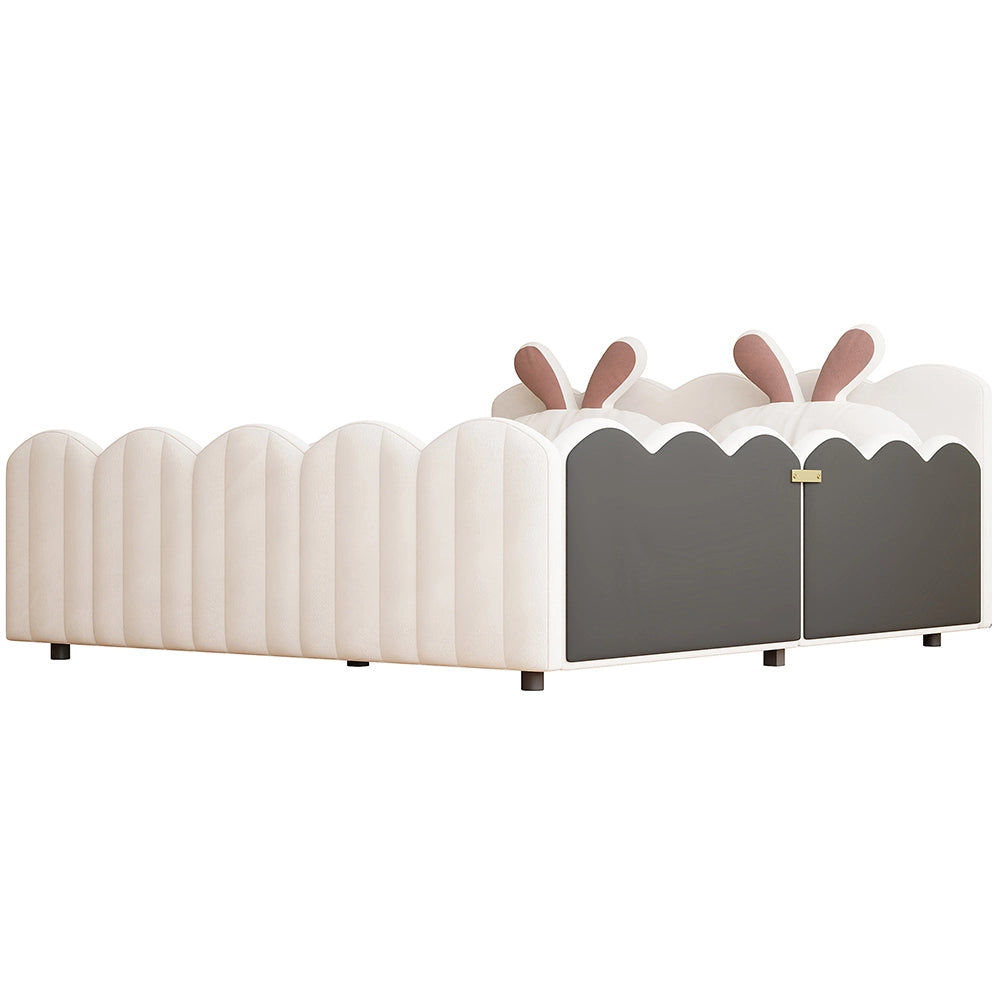 Letto bambini - Xylo - 140x200 cm coniglio beige