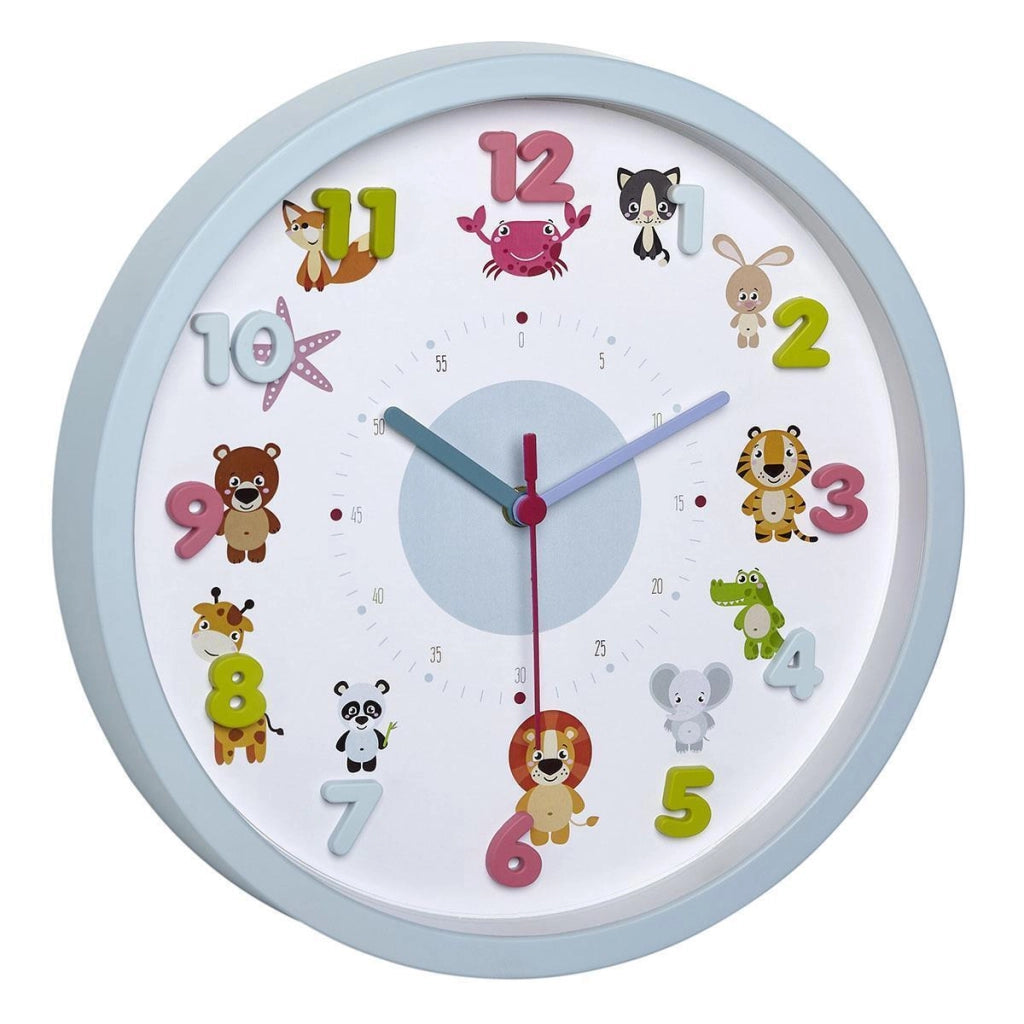 TFA-Dostmann 60.3051 Parete Quartz clock Cerchio Blu, Verde, Rosa