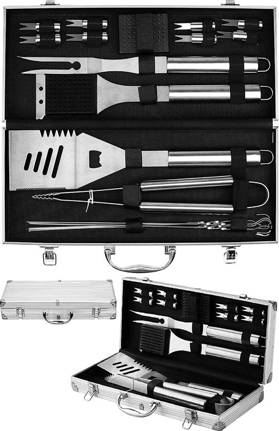 Set di accessori per barbecue in acciaio inossidabile - Luxe - duraturo - set di accessori per barbecue
