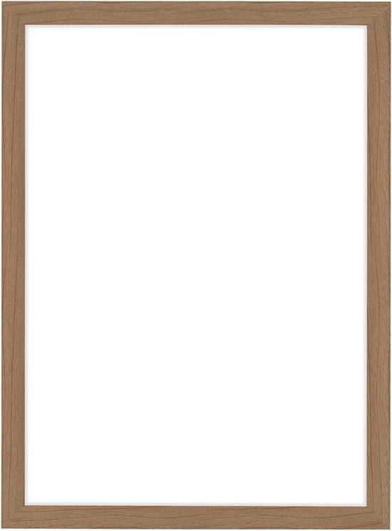 Scatola Fotografica 30x42 cm - Legno di Noce - MDF - Vetro Artistico - Sostenibile - Design Moderno - Prodotto in Olanda