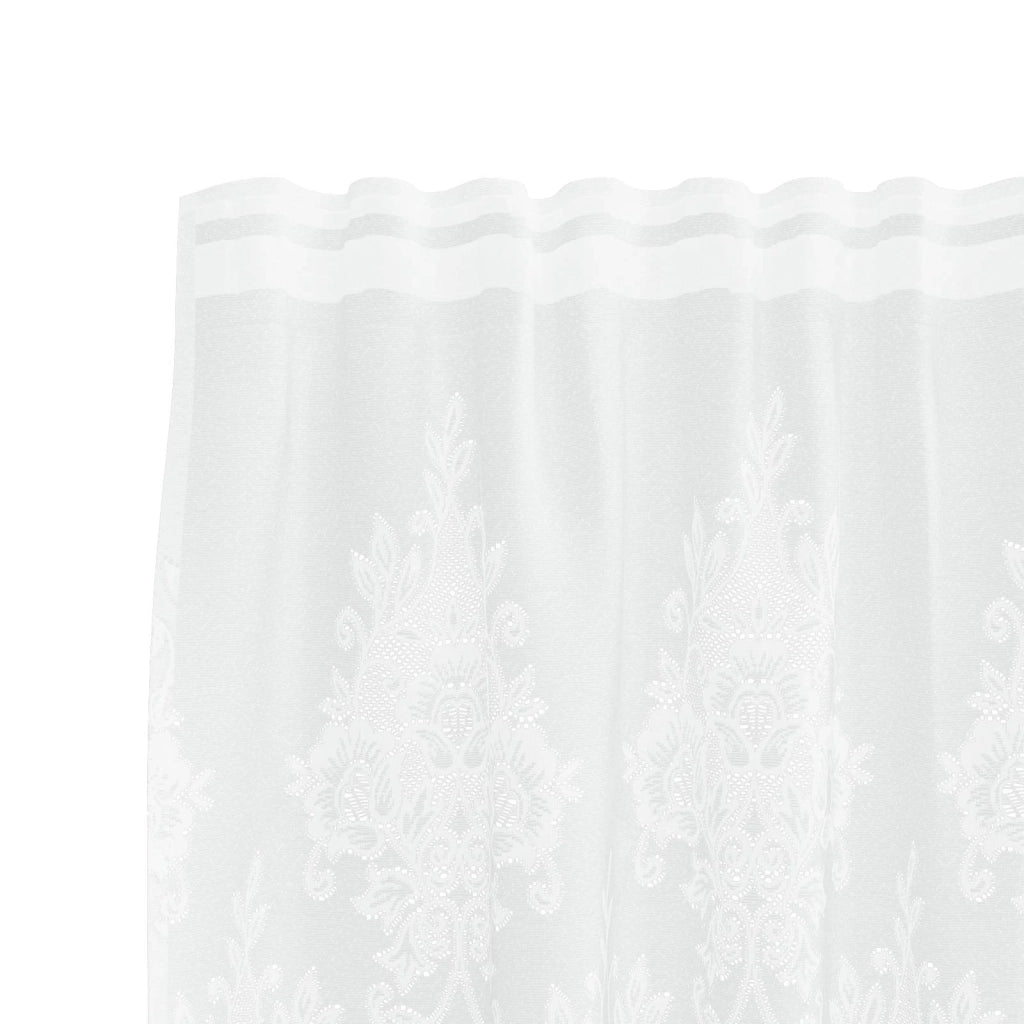 Tenda in Pizzo con tende Floreale Bianco 245x150cm Poliestere 4107757