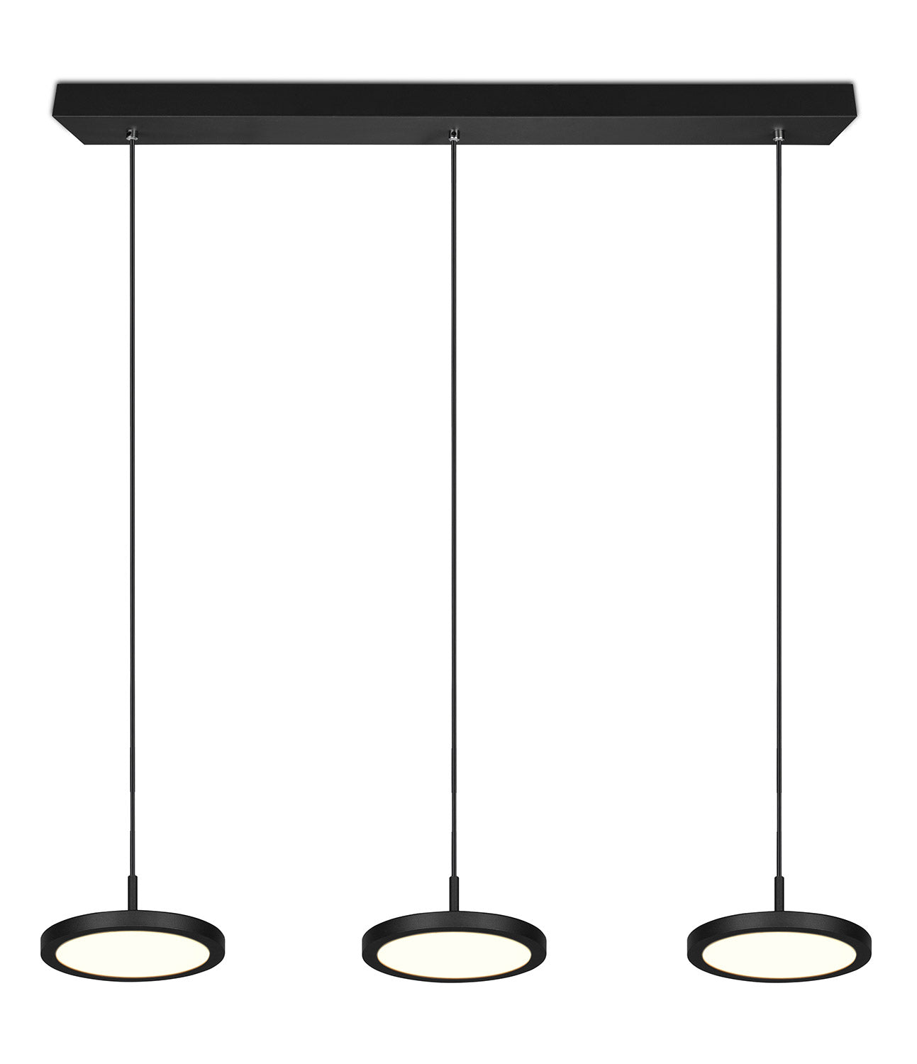 Lampada a Sospensione da Interno a LED in Metallo Nero Opaco