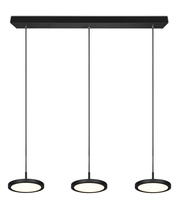 Lampada a Sospensione da Interno a LED in Metallo Nero Opaco