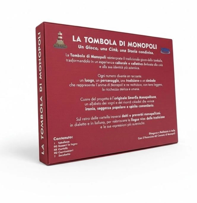 Tombola Edizione Città di Monopoli Palmitessa - Made in Italy - gioco di società, per tutta la famiglia