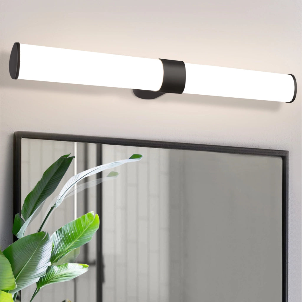 ZMH Lampada da Parete a LED per Specchio da Bagno Nera 60 cm 8 W IP44 per Camera da Letto