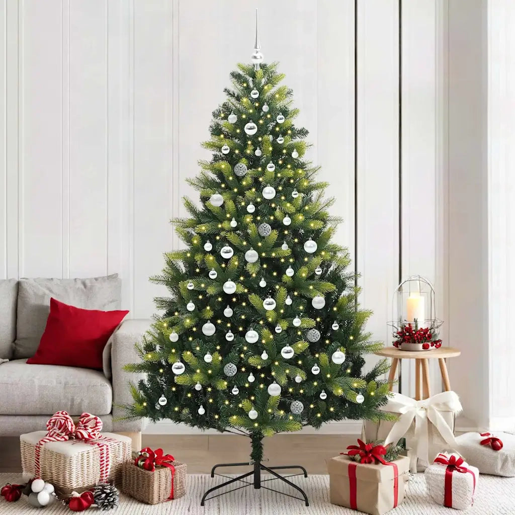 Albero di Natale Artificiale a Cerniera con 300 LED 210 cm