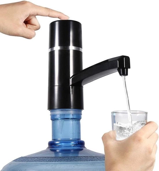 Dispensatore di acqua filtrata e pompata con caricatore USB e batteria ricaricabile - nero.