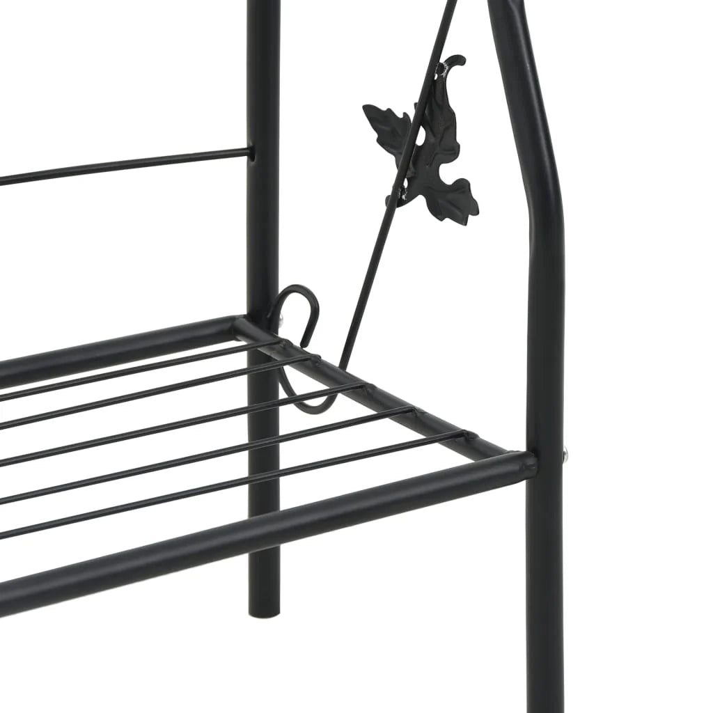 Portavasi/fioriera a 3 ripiani 52 x 28 x 128 cm ferro nero 02_0045239