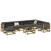 Set Divani da Giardino 9 pz in Legno Impregnato di Pino 3299584