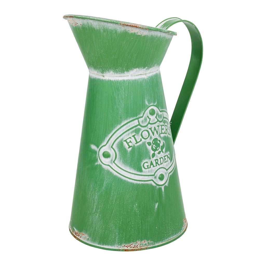 Brocca metallo verde 22xb15,5x22/23/25,5h