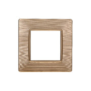 Placca Plastica Serie Starlight 2P Colore Oro Satinato Compatibile Con Vimar Plana