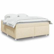 Giroletto a Molle con Materasso Crema 180x200 cm in Tessuto