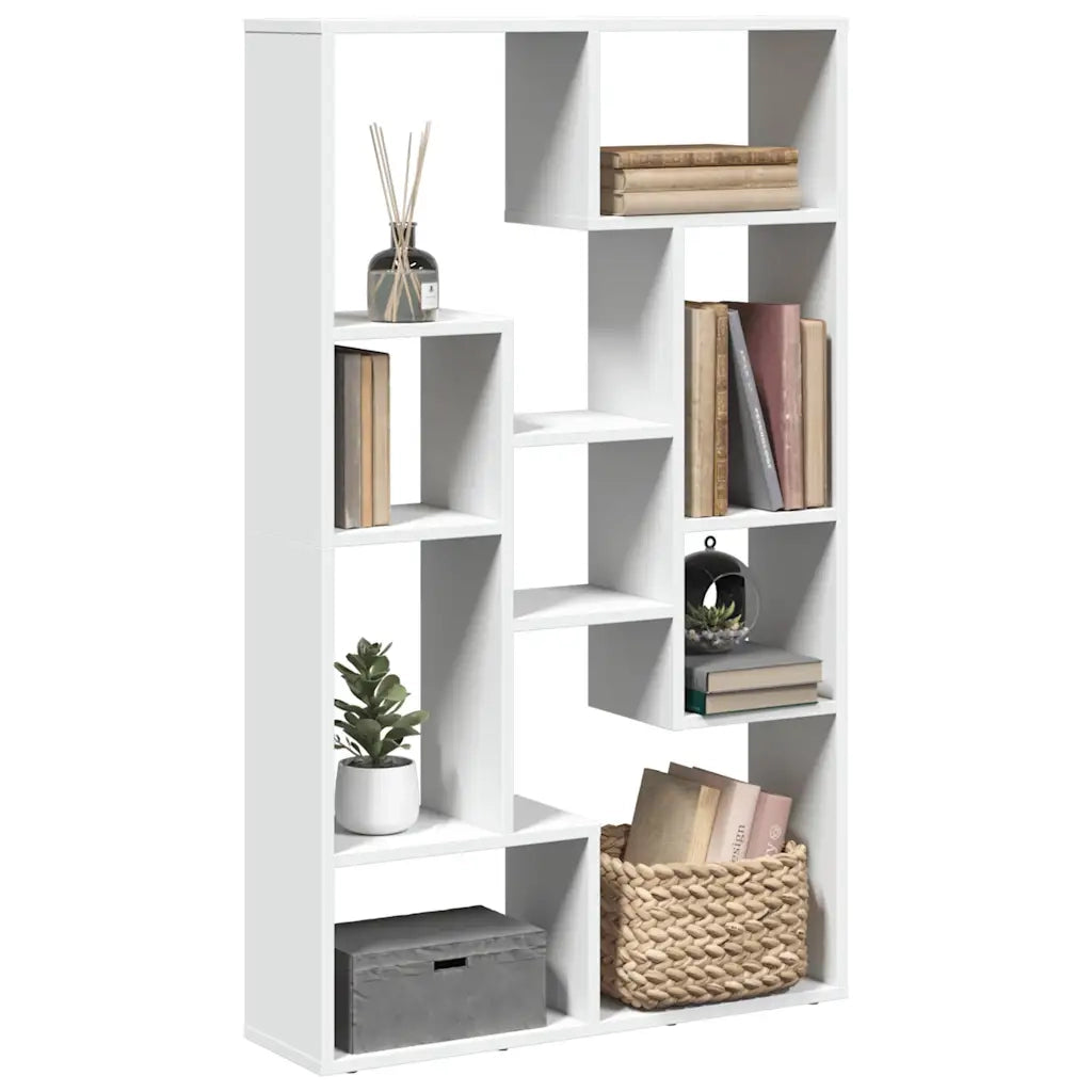 Libreria Bianca 72x20x120,5 cm in Truciolato 858156