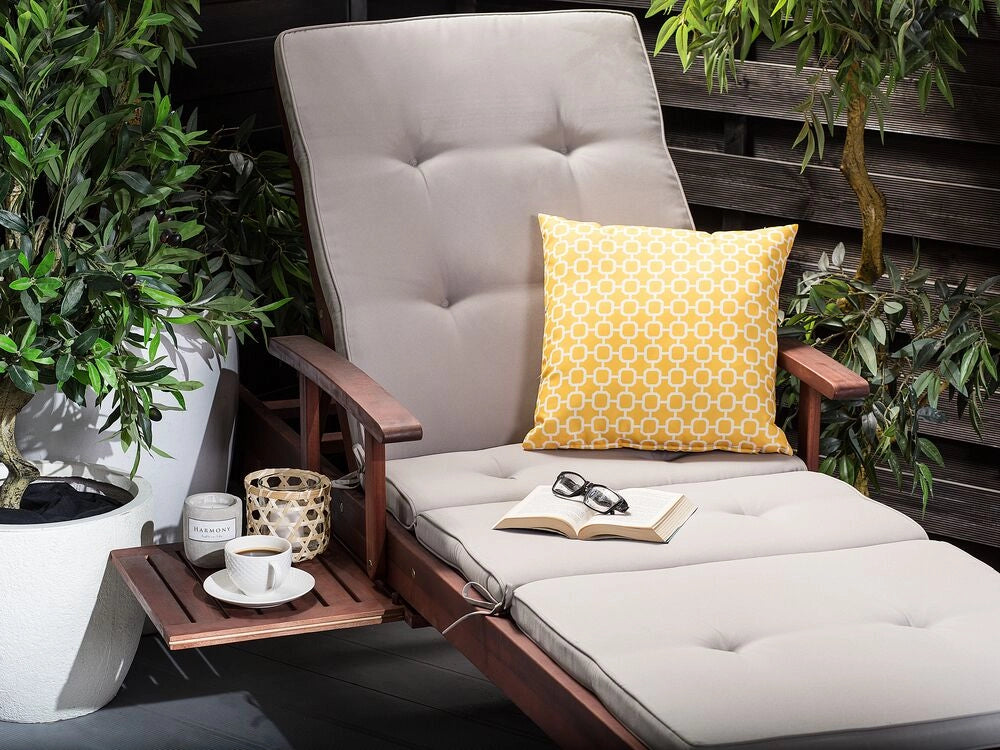 Set di 2 Cuscini da Esterno Giallo 40 x 40 cm Zip Modern