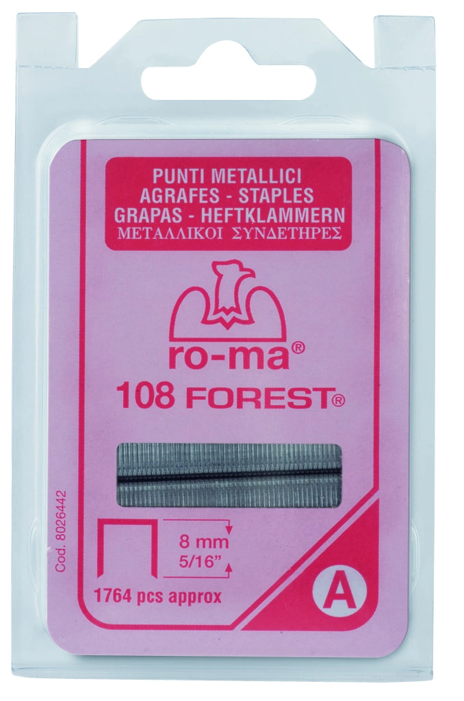 Romeo Maestri PUNTI PER FISSATRICI IN BLISTER FOREST Mod. 108 mm. 8 (1764 pz.)