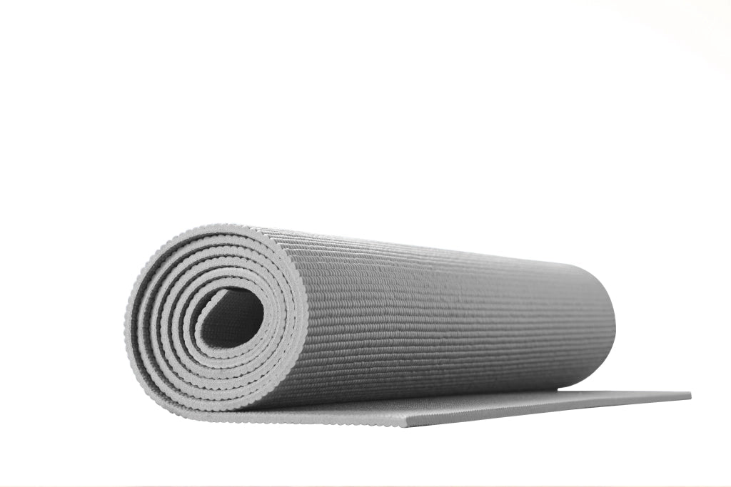 Tappetino Yoga Fitness Ginnastica Tappeto Palestra Antiscivolo Arrotolabile 61 x 173 Cm  - Grigio