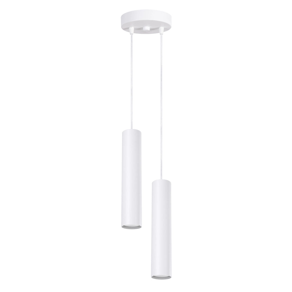 Lampada sospensione moderna bianca 2 tubi GU10 MODENO